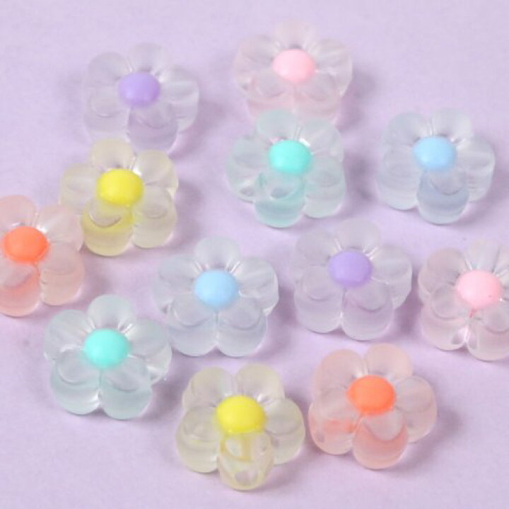 楽天市場】【ビーズ】お花 10個 フラワー 植物 アクセサリー 春 