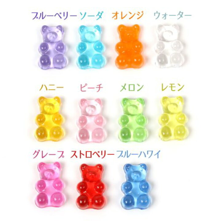 本物の苺とメロンくまとハートオレンジとにゃんこのヘアクリップ 