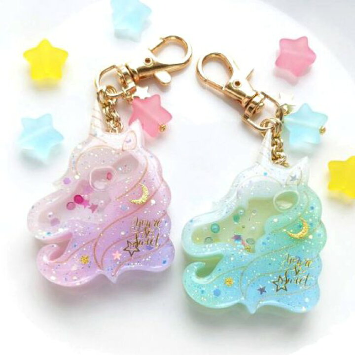【シリコン型・モールド】ユニコーンのカシャカシャ シリコンモールド レジン型 UVレジン シェイカーモールド 動物 アニマル ファンタジー 3D 手芸 カシャカシャ中身が動く 隠れ工房GreenOcean ユニコーンシェイカーチャーム