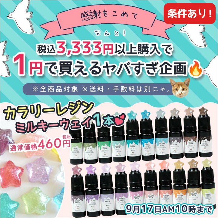 楽天市場】□【条件あり！】商品計税込3333円以上でカラリーレジン  