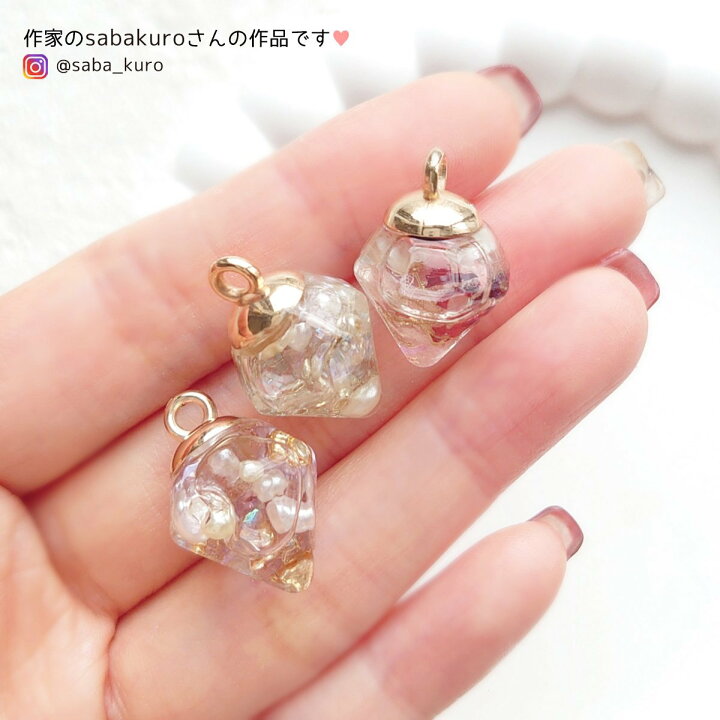楽天市場】【ガラスドーム】10個 ダイヤ形ガラスドーム ヒートン 