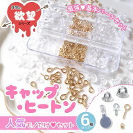 【基本金具】人気のキャップ・ヒートン・カンだけ！ 6種セット 基礎パーツ アソートセット ケース入り き…