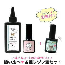 ■税込999円のまさるコートがオマケ♪【レジン液】まさるの涙サラサラタイプ フィニッシュプログロッシー お試しセット UV-LED 透明感 コート剤 おまけ付き 艶出し GreenOceanオリジナル
