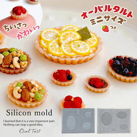 【シリコン型・モールド】オーバルタルト シリコンモールド レジン型 ケーキ ミニチュアスイーツ いちご タルト型 アクセサリー キーホルダー デコパーツ UVレジン LEDレジン クラフト クリスマス