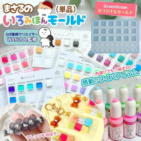 【シリコン型・モールド】WANさん監修 まさるのいろみほん シリコンモールド 単品 レジン型 色見本 カラーチャート キーホルダー デコパーツ UVレジン GreenOceanオリジナル♪