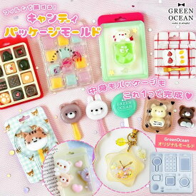 【シリコン型・モールド】フィルムで蓋するキャンディパッケージ風シェイカー シリコンモールド ブリスターパッケージ シャカシャカ レジン型 ミニチュア GreenOceanオリジナル♪