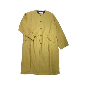 A HOPE HEMP �A�z�[�v�w���v HEMP FLANNEL NO COLLAR COAT / MUSTARD �w���v �I�[�K�j�b�N�R�b�g�� �m�[�J���R�[�g �I�[�o�[�R�[�g