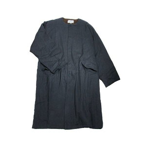 A HOPE HEMP �A�z�[�v�w���v HEMP FLANNEL NO COLLAR COAT / BLACK �w���v �I�[�K�j�b�N�R�b�g�� �m�[�J���R�[�g �I�[�o�[�R�[�g