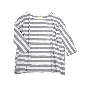 A HOPE HEMP �A�z�[�v�w���v 2.2 BORDER DOLMAN WIDE 3/4 TEE / GREY ���f�B�[�X 7���� �h���}���X���[�u �{�[�_�[ T�V���c �J�b�g�\�[