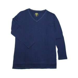 A HOPE HEMP �A�z�[�v�w���v BAMBOO V NECK TUNIC / INK BLUE �w���v �R�b�g�� �o���u�[ ���f�B�[�X �����O�X���[�u V�l�b�N �`���j�b�N ���� ���n
