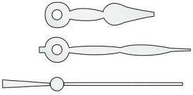 時計針 『クラフトクロック 飾り針 白 SH-24W』 SJC SEIJI 誠時
