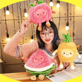 ポッキリ ぬいぐるみ 抱き枕 パイナップル で ぽっきり 果物 もも すいか リアル おもちゃ インテリア 野菜 クッション ふわふわ 誕生日 低反発
