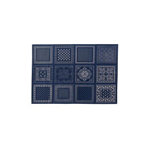 ���O�}�b�g �O�~ 90×130cm �u���[ TTR-151BL �����` �C���h�� �R�b�g�� �� ���r���O �_�C�j���O �x�b�h���[�� �Q�� ����