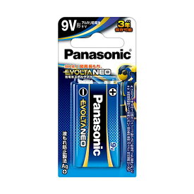 （まとめ） パナソニック アルカリ乾電池エボルタNEO 9V形 6LR61NJ／1B 1本 【×3セット】 父の日