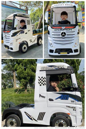 楽天市場 トラック 乗用ラジコン メルセデス ベンツ トラック アクトロス Mercedes Benz Actros 正規ライセンス ペダルとプロポで操作可能な電動ラジコンカー 乗用玩具 子供が乗れるラジコンカー 電動乗用玩具 358 Green おもちゃ館