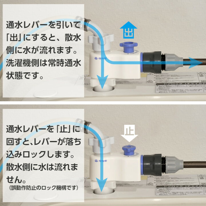 楽天市場 あす楽 タカギ 全自動洗濯機用分岐栓 G490 ホース ホースリール 散水 蛇口 ジョイント コネクター 通水 止水 園芸 ガーデニング ベランダ 掃除 Takagi 安心の2年間保証 Green Tools 楽天市場店