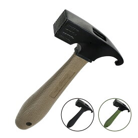 【お得なクーポン配布中！】 KAKURI ショート ペグハンマー ブラック / オリーブ / サンドベージュ 【 送料無料 コンパクト ミニマム 滑りにくい グリップ 収納 レジャー アウトドア キャンプ テント タープ ツーリング ペグケース ペグ抜き 女性 子供 キッズ 】