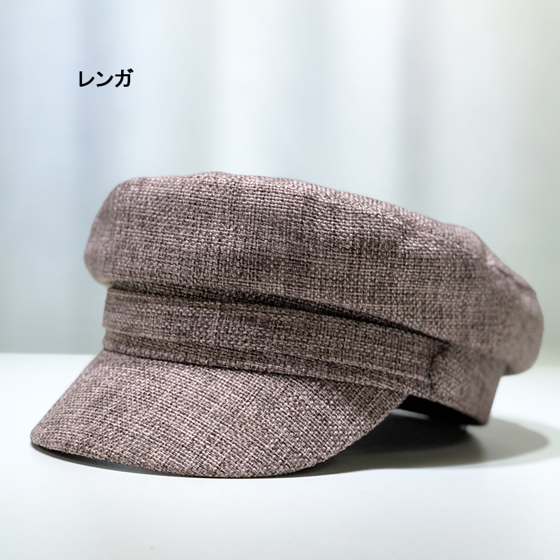 ブラウン 茶 キャップ 帽子 ベロア 冬 温かい 大人用 - 帽子