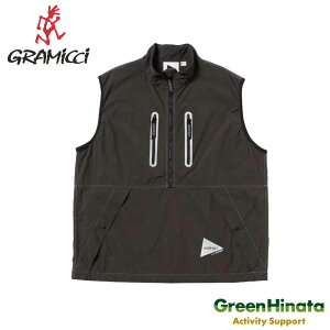 �y�������K�i�z �O���~�` �u���b�V���h�i�C�����x�X�g �W�� �x�X�g GRAMICCI 25SS Gramicci x and wander JPBRUSHED NYLON VEST