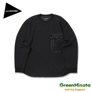�y�������K�i�z �A���h�����_�[ �s�[�C�[ PE ���b�t�� �����O �X���[�u �����V���c andwander PE waffle long sleeve T