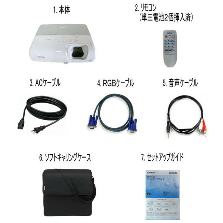 楽天市場】【レンタル】 【1泊2日X5】 エプソン プロジェクター RGB 