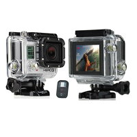 【レンタル】【6泊7日LCD3】ゴープロアクションカメラHERO3BLACK+LCDGOPROCHDHX-301+LCDWi-FiウェアラブルカメラLCD液晶付ヒーロー3ブラックエディションビデオカメラ