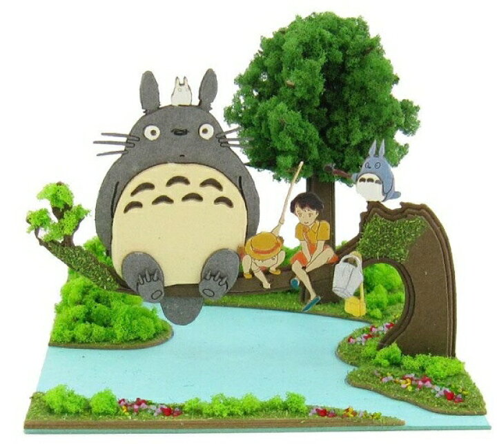 楽天市場 送料無料 となりのトトロ みにちゅあーとキットmini トトロとサツキとメイ ジオラマ 組み立て 作る名シーン 映画 ミニチュア 模型 Mp07 05 スタジオジブリ Mini Non Sucale ペーパークラフト ギフト プレゼント グリングリン