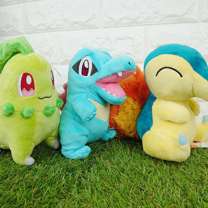 楽天市場 送料無料 ポケットモンスター ｓサイズ ぬいぐるみ 3種セット ヒノアラシ ワニノコ チコリータ Pp40 41 42 ポケモン オールスターコレクション 三英貿易 Pokemon Go ギフト プレゼント 雑貨 グッズ おもちゃ マスコット 金銀 ポケモン ユナイト Pokemon