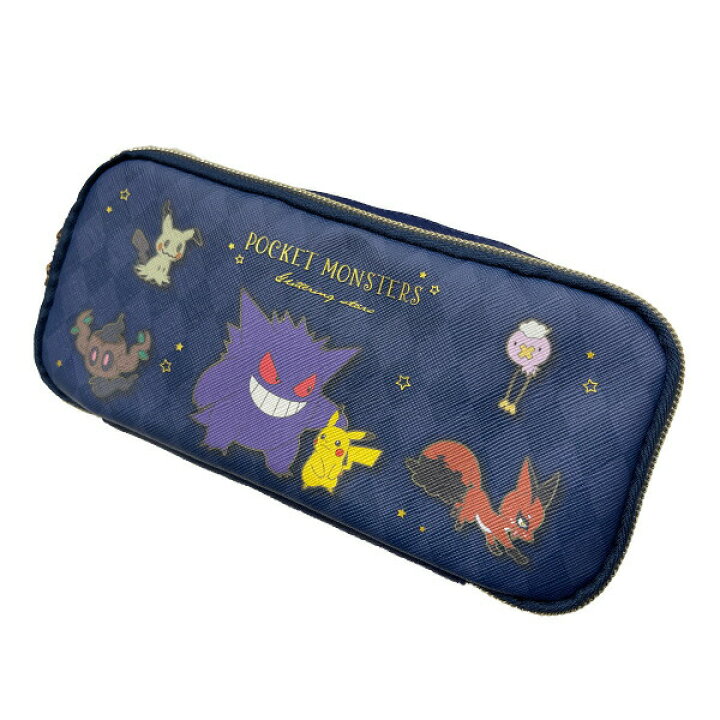 楽天市場 送料無料 ポケモン 多機能ポーチ Ppkq 2280 ペンケース 筆箱 小物いれ グッズ 雑貨 任天堂 入学 入園 通学 通園 学童 新学期 任天堂 ギフト プレゼント ポケットモンスター ゲンガー ミミッキュ ピカチュウ モルペコ ブラッキー グリングリン