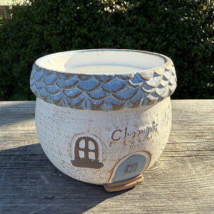 丸い家型プランター シャンピサークルSBL ブルー TH192 セメント/プランター/植木鉢/ガーデニング/インテリア/おしゃれ/友膳/ギフト/観葉植物/ジャンクガーデン/穴あり