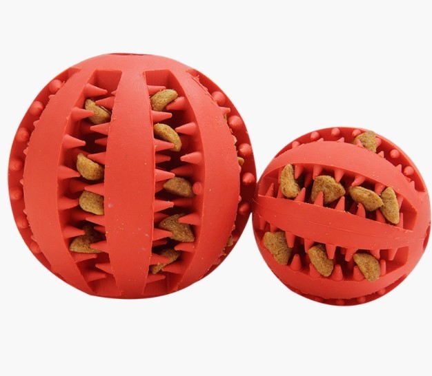 犬　ボール　おやつボール　犬用おもちゃ　知育　歯磨きボール　耐久性　餌入り可能　ストレス解消　噛むおもちゃ　おかし　小型犬