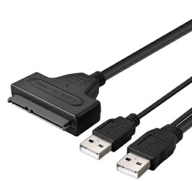 SATA USB 変換 SATA変換ケーブル USB2.0 2口 2.5 インチ HDD SSD SATA to USBケーブル ハードディスク インチ アダプター コピー 移行 転送 2口