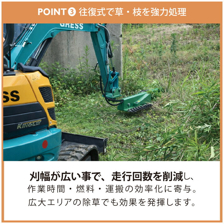 楽天市場】油圧ショベル ユンボ アタッチメント 草刈機 剪定 ヘッジ 