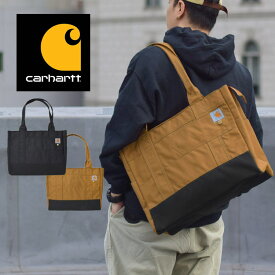 トートバッグ carhartt カーハート ブランド メンズ レディース トート 撥水 かっこいい おしゃれ 茶色 黒 ロゴ タグ ワーク アメカジ ストリート マザーズバッグ カジュアル 手提げバッグ A4 旅行 中学生 高校生 大人 頑丈 丈夫 シンプル ポケット 通勤 通学 サブバッグ