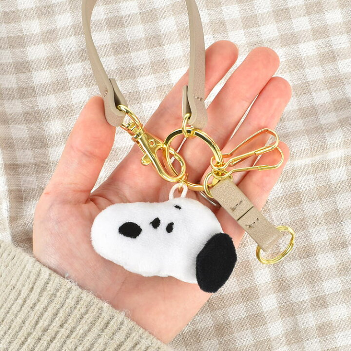 楽天市場】キーホルダー スヌーピー キーチャーム 3連 ぬいぐるみ  