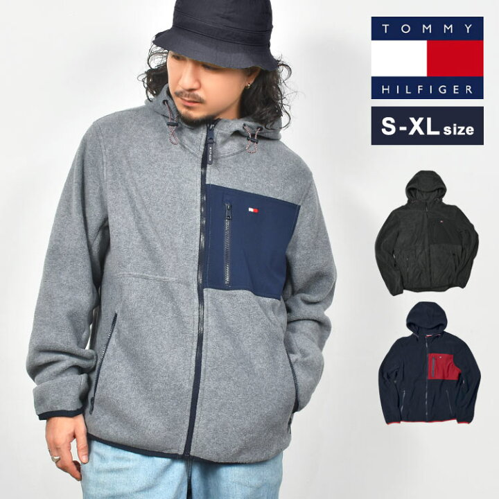 楽天市場】フリース ジャケット フード付き TOMMY HILFIGER トミー  