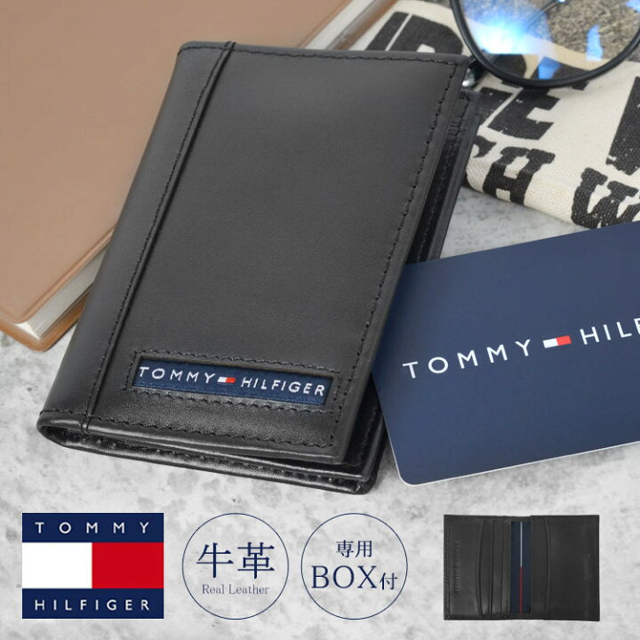 楽天市場】名刺入れ トミー ヒルフィガー メンズ TOMMY HILFIGER 本革 
