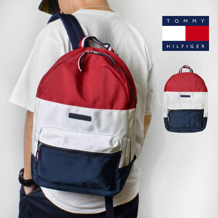 楽天市場 リュック Tommy Hilfiger トミー ヒルフィガー メンズ ブランド レディース バックパック 小さめ カバン バッグ タウンユース 人気 ロゴ トリコロール 赤 白 紺 旅行 通勤 通学 軽量 高校生 中学生 大学生 大人 おしゃれ かっこいい 父の日 プレゼント 送料無料