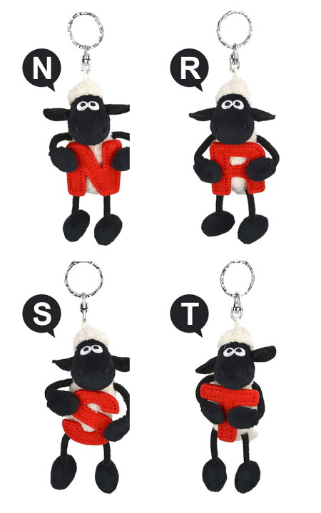 楽天市場 キーホルダー レディース かわいい ぬいぐるみ ひつじのショーン イニシャル A H K M N R S T Y Nici ニキ キッズ 女の子 男の子 動物 アニマル 海外 アニメ キャラクター マスコット ストラップ キーリング 目印 子供 大人 ストラップ