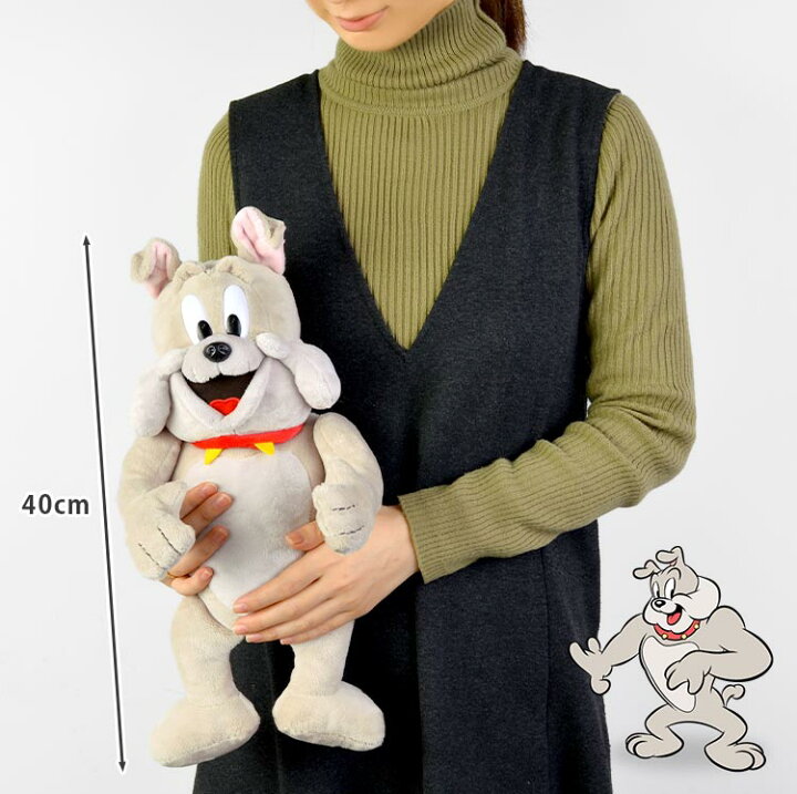 楽天市場 トムとジェリー ぬいぐるみ スパイク キャラクター グッズ かわいい トム ジェリー グッズ かわいい おすわり ソフトぬいぐるみ 40cm 雑貨 灰色 グレー キッズ 子供 Tom Jerry 犬 ブルドッグ 景品 おもちゃ 人形 誕生日 ホワイトデー プレゼント