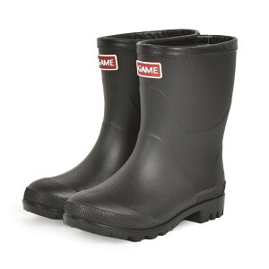 【特典あり】長靴 キッズ 雪遊び 男の子 23cm 21cm 子供 レインブーツ レインシューズ 19cm 20cm 22cm シンプル デザイン おしゃれ かっこいい GAME ゲーム 640 ブラック ネイビー 大人っぽい 台風 雪