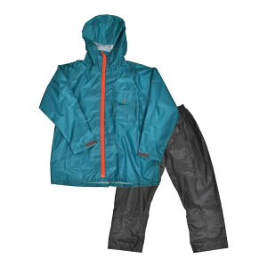 【特典あり】レインスーツ キッズ ジュニア レインウェア 上下 セット 120 130 140 150 160cm レインコート 小学生 中学生 子供 男の子 女の子 ブルー レッド 青 赤 合羽 軽い 防水 撥水 アウトドア