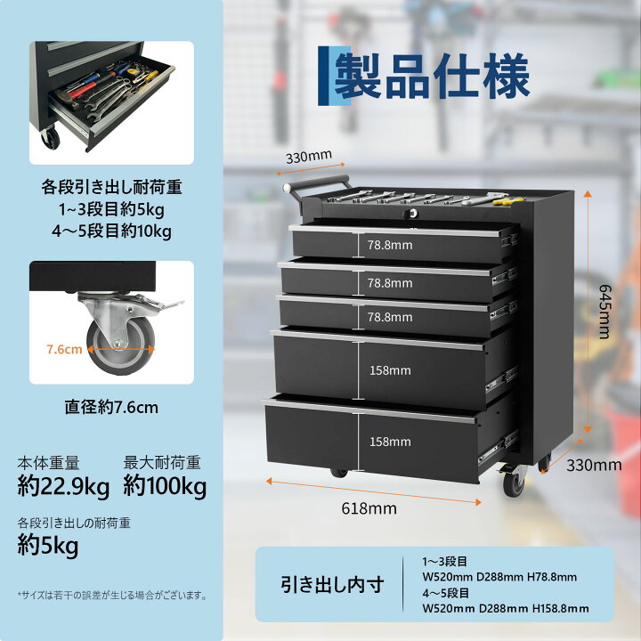 楽天市場】送料無料!! 特典付 ツールチェスト ローラーキャビネット 