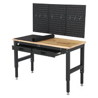 全品 P5 倍 新登場価格 ワークテーブル 作業台 ワークベンチ 引き出し フック付 中量作業台 ワークデスク…