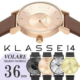 【送料無料/あす楽】KLASSE14 クラス14 クラッセ 腕時計 VOLARE レザーベルト 36mm うでどけい KLASSE14 Mario Nobile ブラック ゴールド ローズゴールド