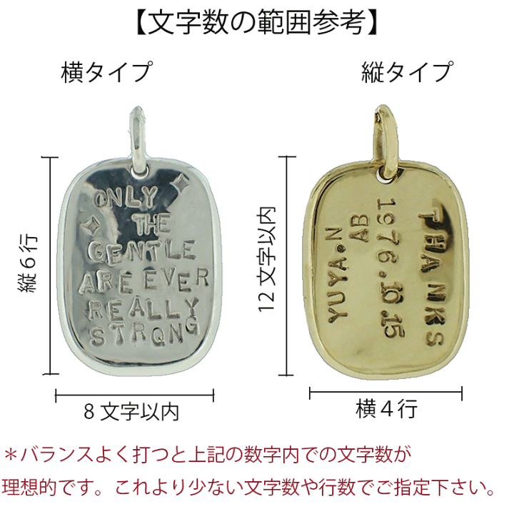 楽天市場】シルバー製 ドッグタグ ネームネックレス イニシャル