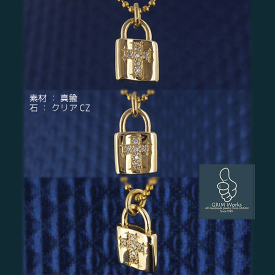 Padlock 南京錠ネックレス パンク ロック クール ビューティ 真鍮製ネックレス 上質国産ブランド ハンドメイド 洗練 大人かっこいい おしゃれアクセ ファッションジュエリー ピストルズ シド 反骨 punks 自由 個性 主張 男女 普段使い ペア ご褒美 誕生日 パドロック 動画有