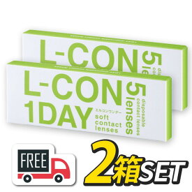 【送料無料・ポスト便】エルコンワンデー 2箱セット（1箱5枚入）シンシア l-con lcon 1day コンタクトレンズ 1日使い捨て