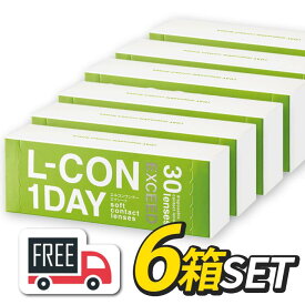 【送料無料】エルコンワンデー エクシード 6箱セット（1箱30枚入）シンシア l-con lcon 1day コンタクトレンズ 1日使い捨て
