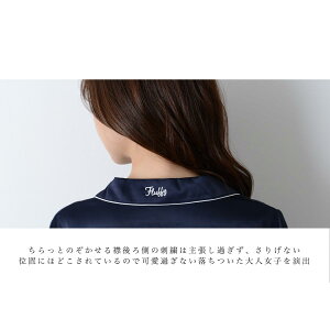 ◆送料無料◆\FLUFFYフルーフィーシルクサテンパジャマルームウェア★上下セット半袖タイプ★/リボン全3色オールシーズン着用可シャツパジャマ♪ネグリジェ下着ワンピースシャツ開襟シャツフリーサイズレディース春夏秋冬BKBK